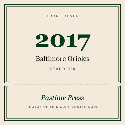 2017 Baltimore Orioles Yearbook, front cover