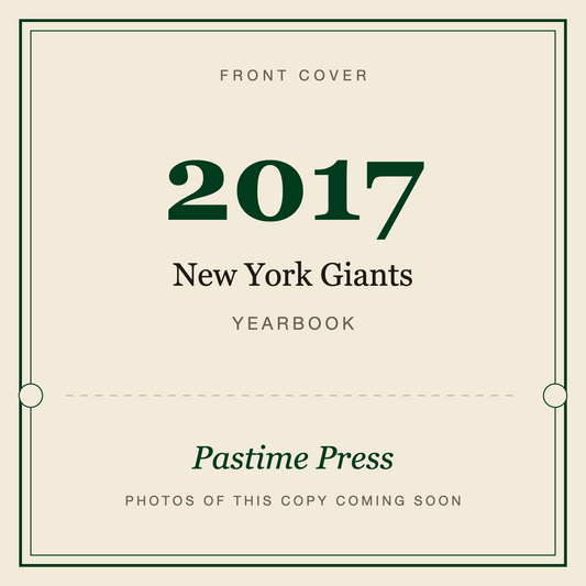 2017 New York Giants Football Yearbook, front cover