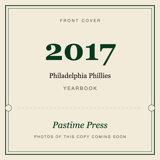 2017 Philadelphia Phillies Yearbook, front cover