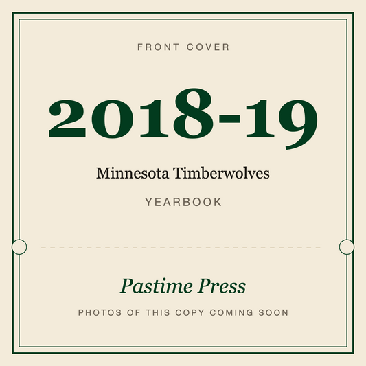 2018-19 Minnesota Timberwolves Yearbook, front cover
