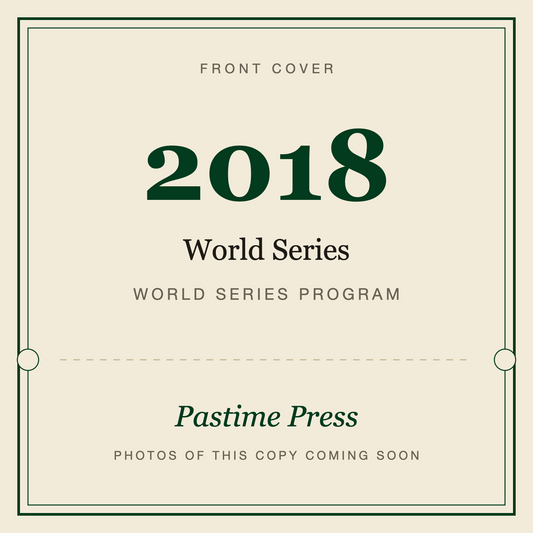 2018 World Series Program, front cover