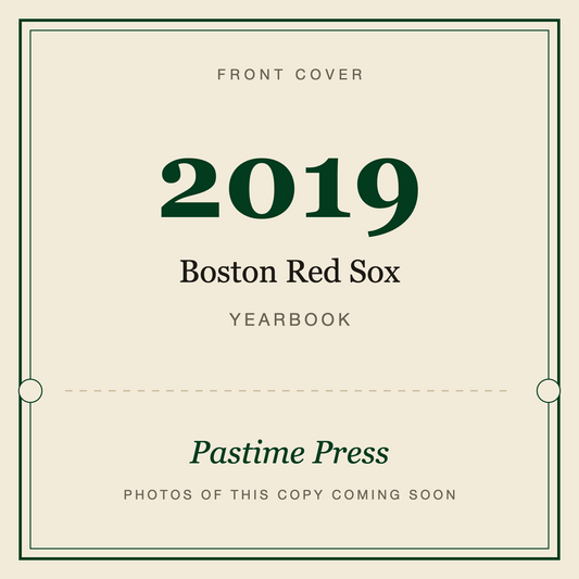2019 Boston Red Sox Yearbook, front cover