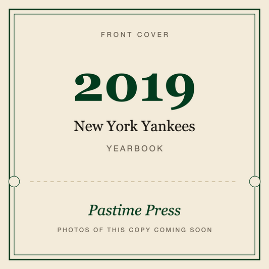 2019 New York Yankees Yearbook, front cover