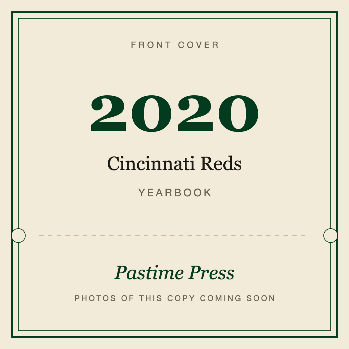2020 Cincinnati Reds Yearbook, front cover