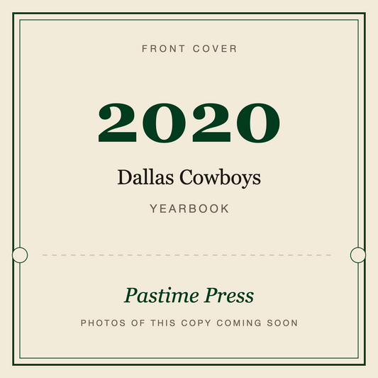 2020 Dallas Cowboys Yearbook, front cover