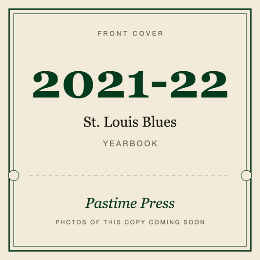 2021-22 St. Louis Blues Yearbook, front cover
