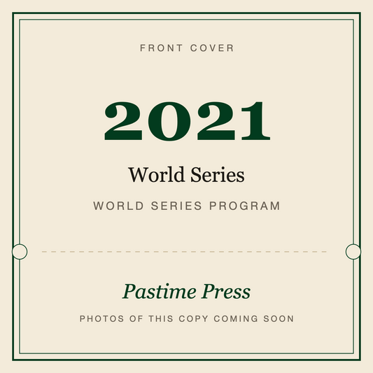 2021 World Series Program, front cover