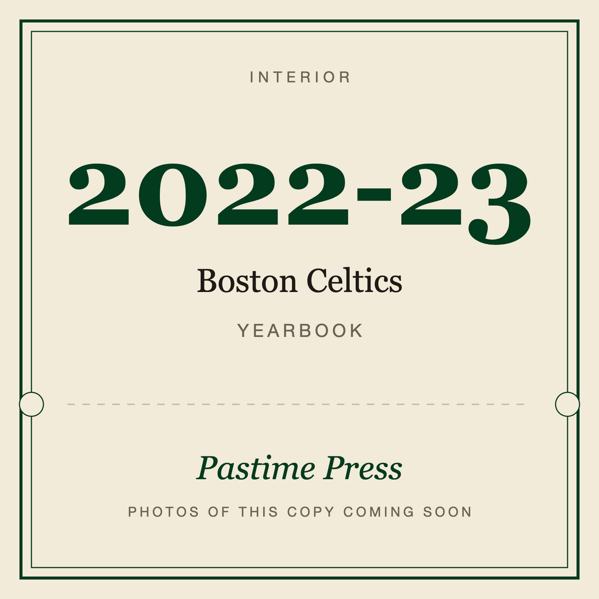 2022-23 Boston Celtics Yearbook, interior