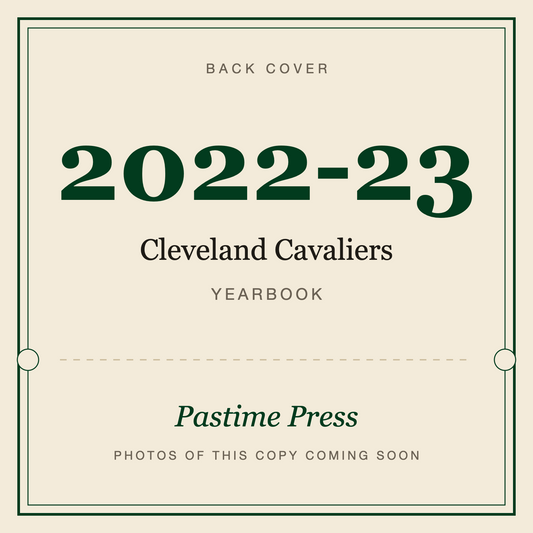 2022-23 Cleveland Cavaliers Yearbook, back cover