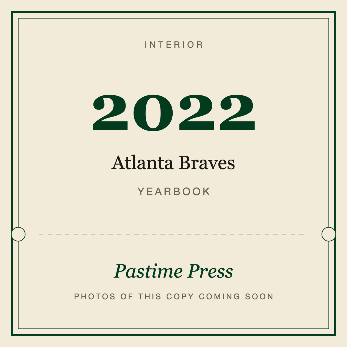 2022 Atlanta Braves Yearbook, interior