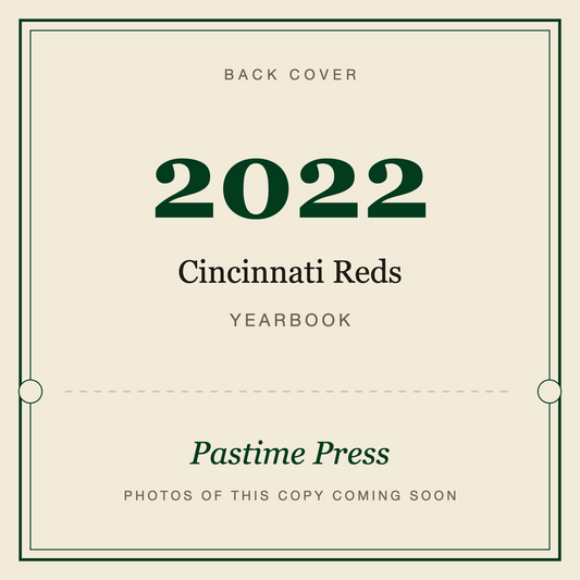 2022 Cincinnati Reds Yearbook, back cover