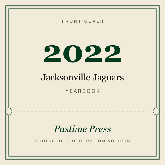 2022 Jacksonville Jaguars Yearbook, front cover
