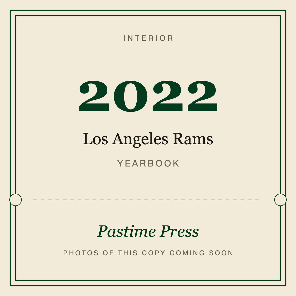 2022 Los Angeles Rams Yearbook, interior