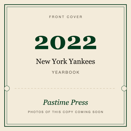 2022 New York Yankees Yearbook, front cover