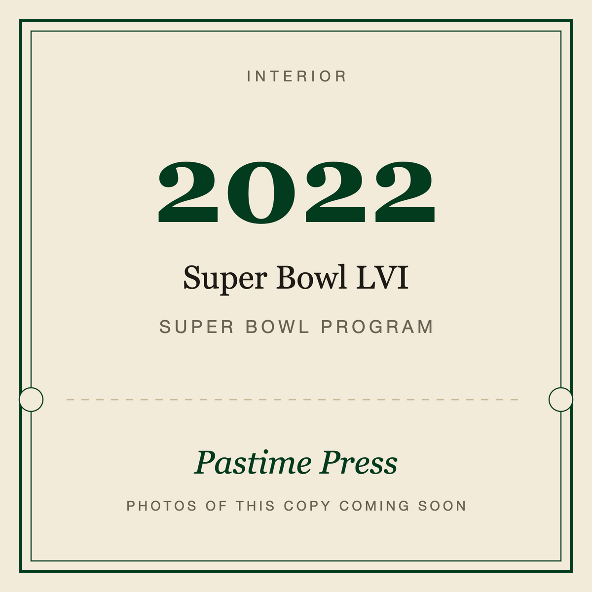2022 Super Bowl LVI Program, interior