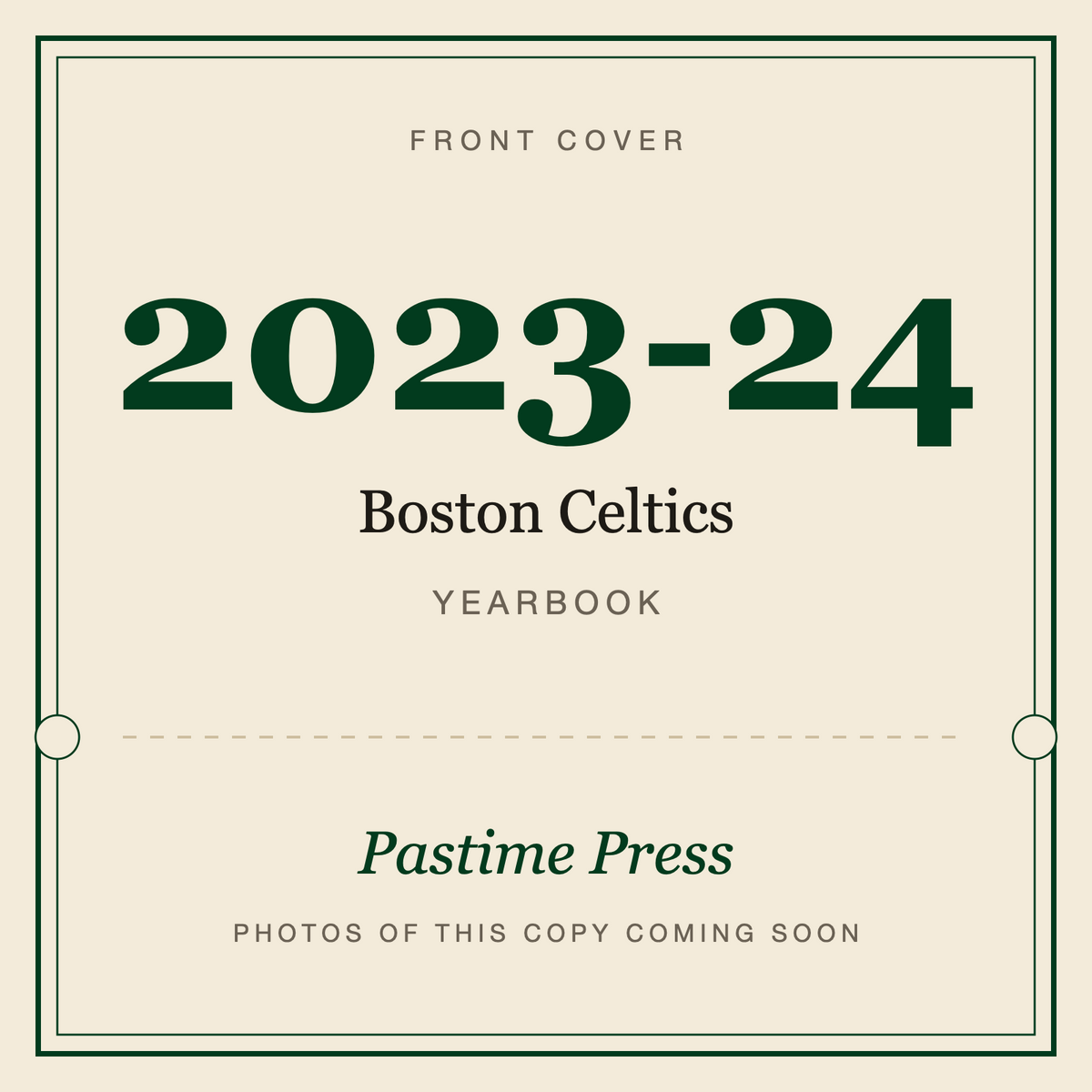 2023-24 Boston Celtics Yearbook, front cover