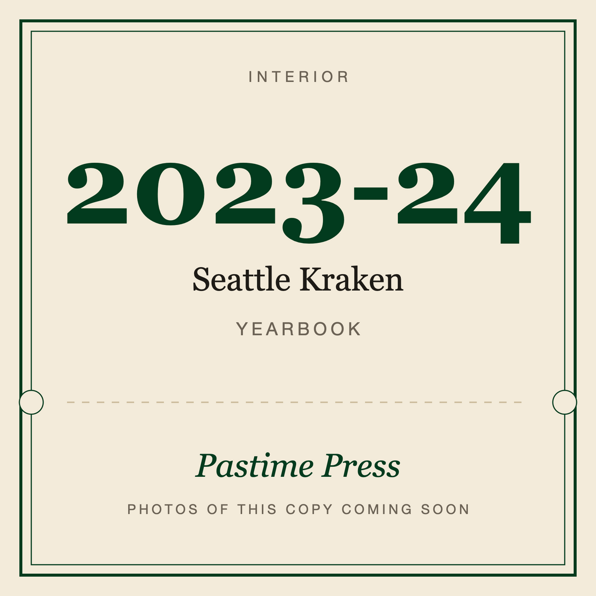 2023-24 Seattle Kraken Yearbook, interior