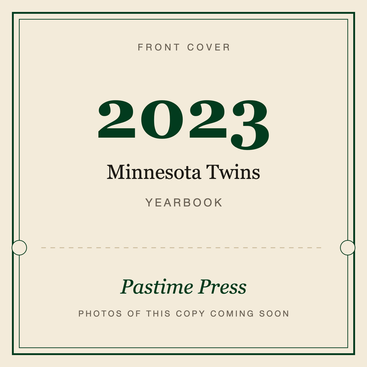 2023 Minnesota Twins Yearbook, front cover