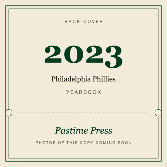 2023 Philadelphia Phillies Yearbook, back cover
