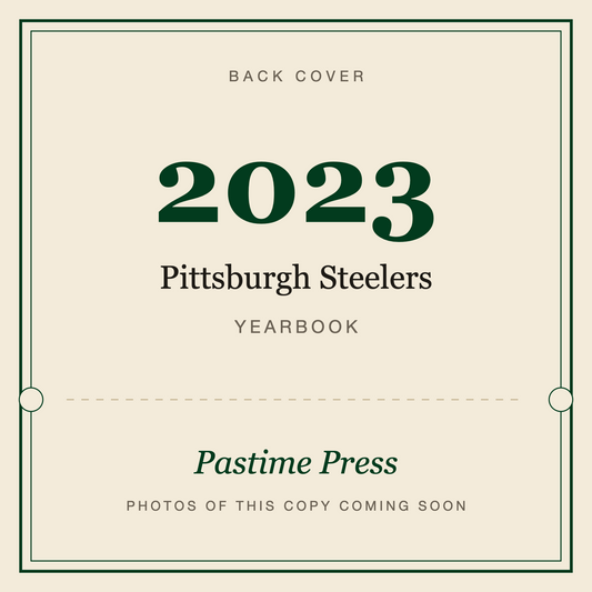 2023 Pittsburgh Steelers Yearbook, back cover