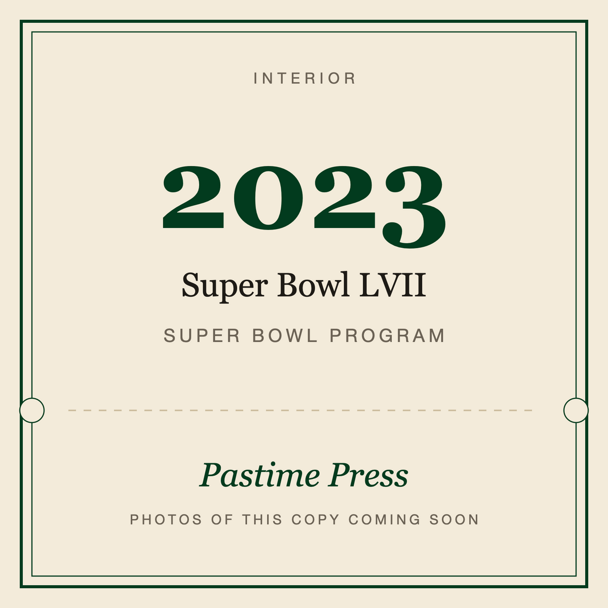 2023 Super Bowl LVII Program, interior