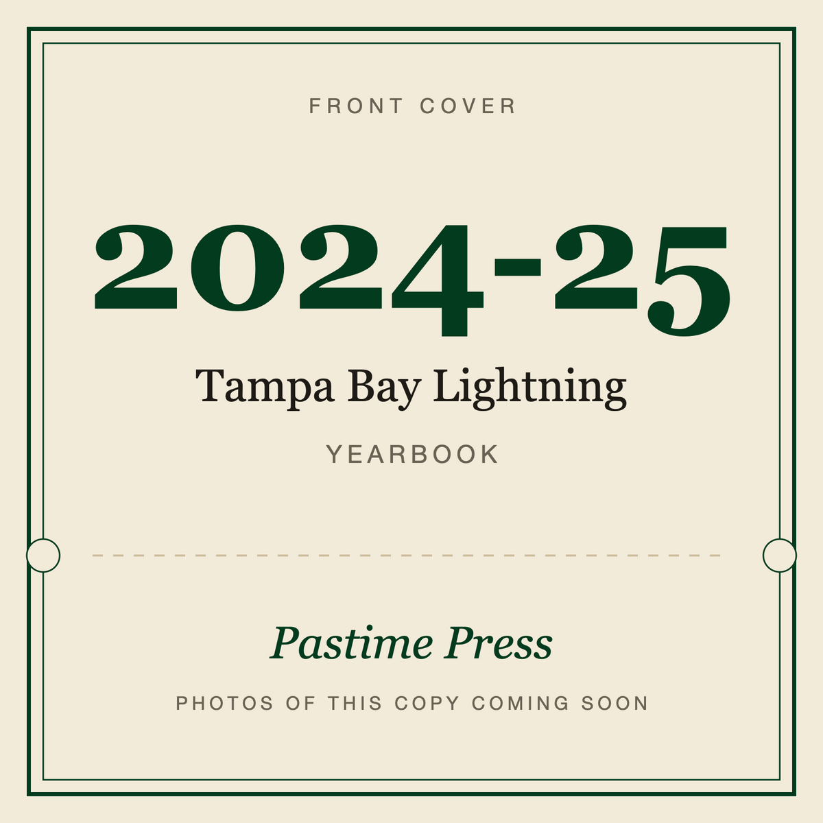 2024-25 Tampa Bay Lightning Yearbook, front cover