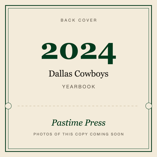 2024 Dallas Cowboys Yearbook, back cover