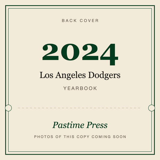 2024 Los Angeles Dodgers Yearbook, back cover