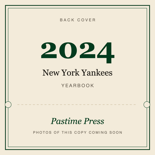 2024 New York Yankees Yearbook, back cover