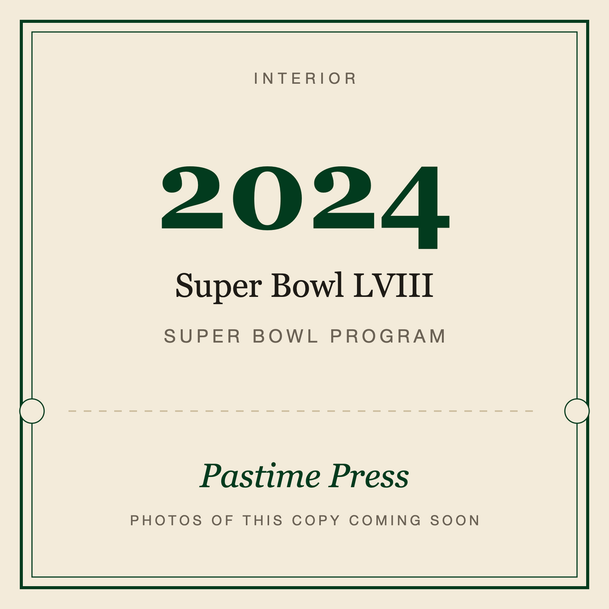 2024 Super Bowl LVIII Program, interior