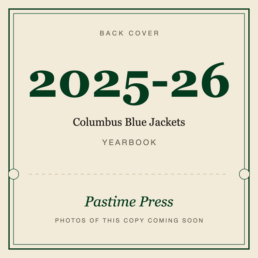 2025-26 Columbus Blue Jackets Yearbook, back cover