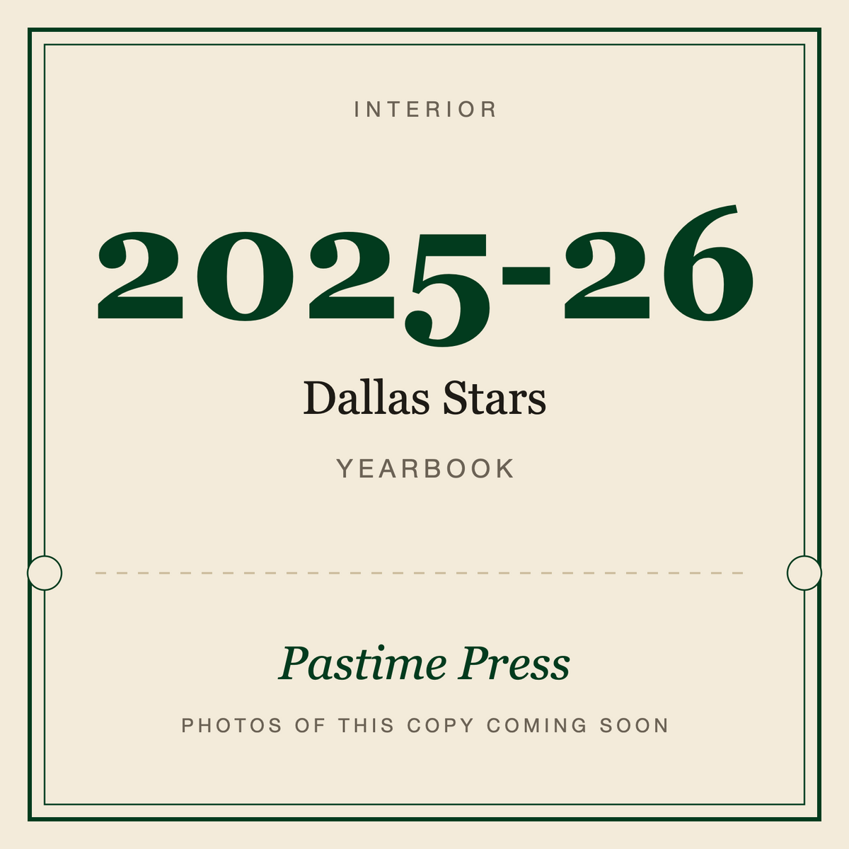 2025-26 Dallas Stars Yearbook, interior