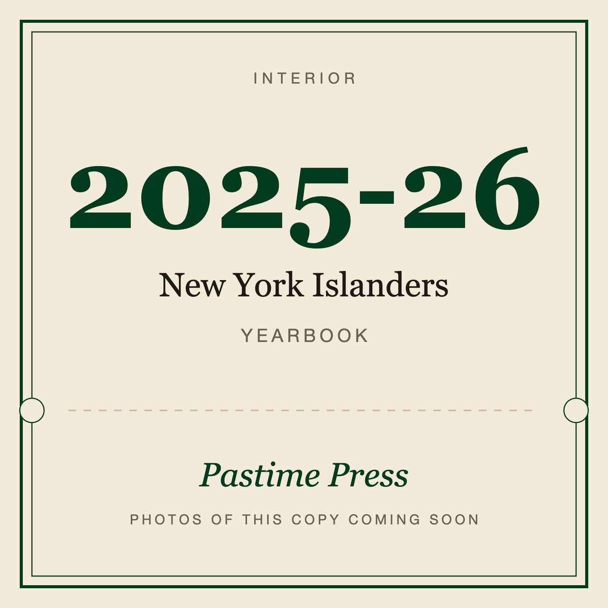 2025-26 New York Islanders Yearbook, interior