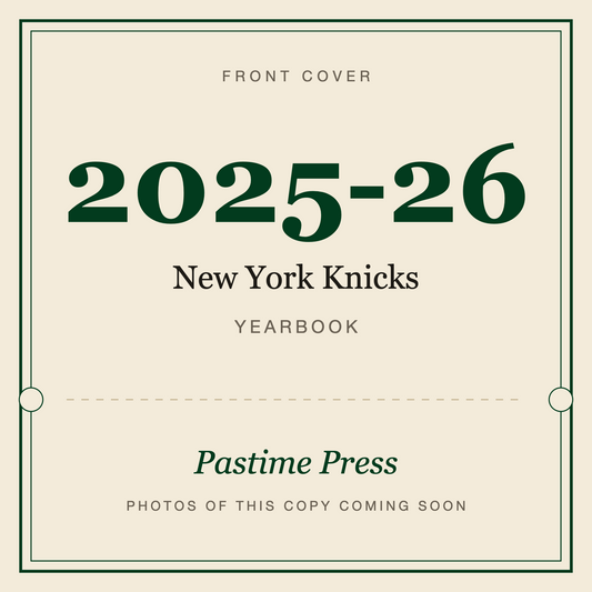 2025-26 New York Knicks Yearbook, front cover