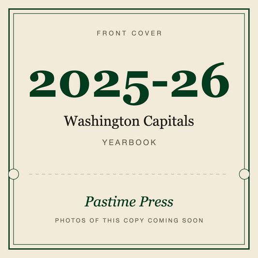 2025-26 Washington Capitals Yearbook, front cover