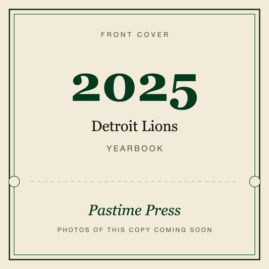 2025 Detroit Lions Yearbook, front cover