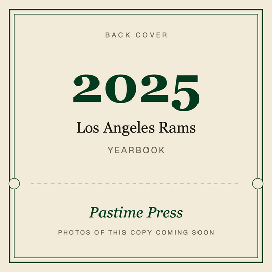 2025 Los Angeles Rams Yearbook, back cover