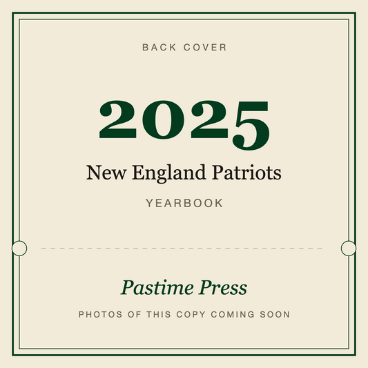 2025 New England Patriots Yearbook, back cover