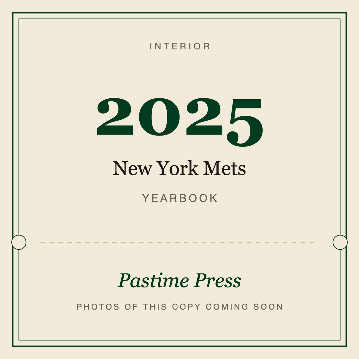 2025 New York Mets Yearbook, interior