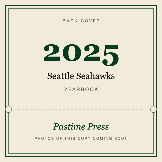 2025 Seattle Seahawks Yearbook, back cover