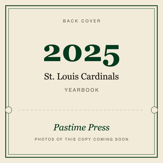 2025 St. Louis Cardinals Yearbook, back cover