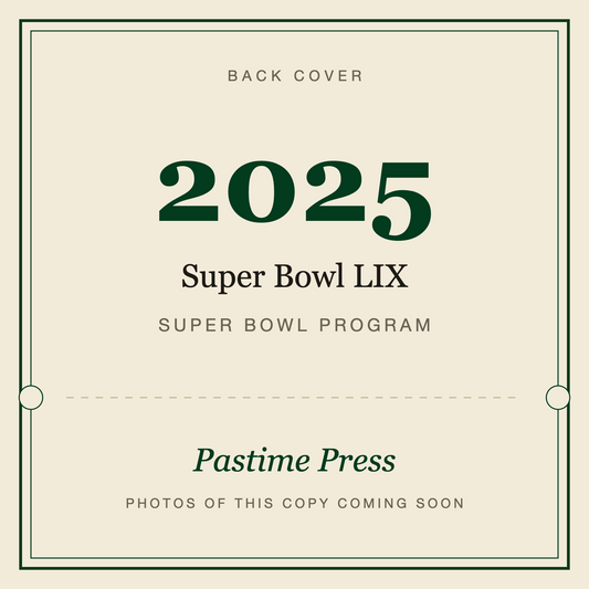 2025 Super Bowl LIX Program, back cover