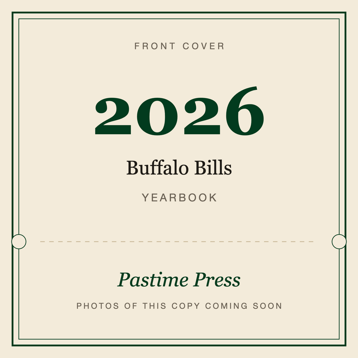 2026 Buffalo Bills Yearbook, front cover