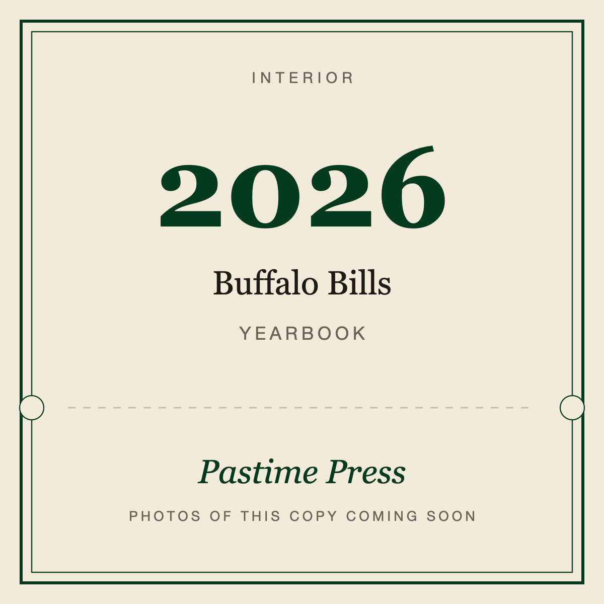 2026 Buffalo Bills Yearbook, interior