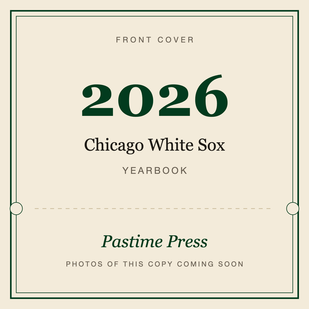 2026 Chicago White Sox Yearbook, front cover