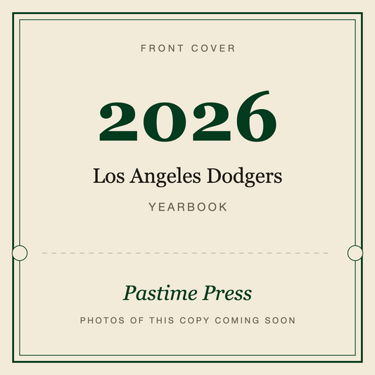 2026 Los Angeles Dodgers Yearbook, front cover