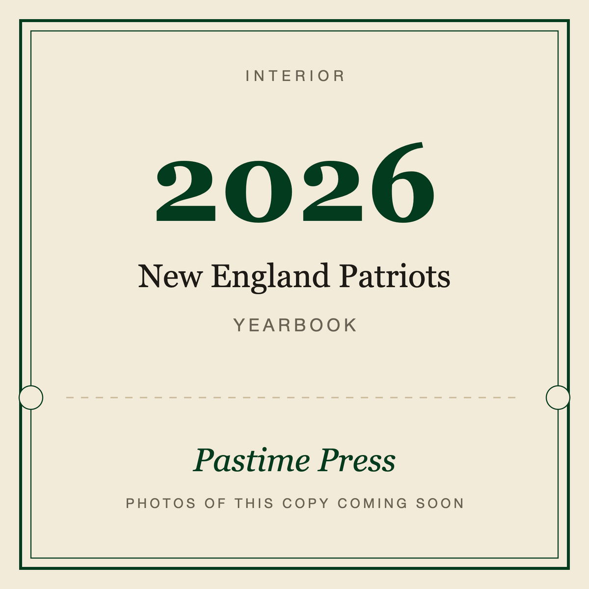 2026 New England Patriots Yearbook, interior