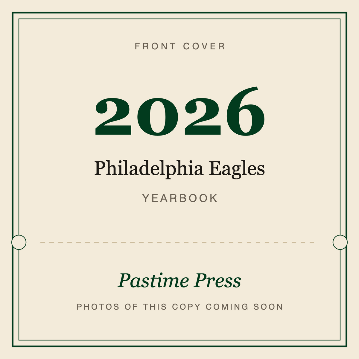 2026 Philadelphia Eagles Yearbook, front cover