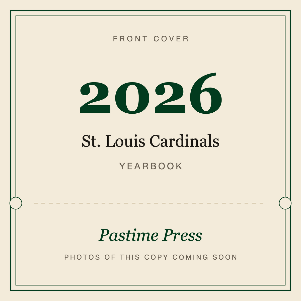 2026 St. Louis Cardinals Yearbook, front cover