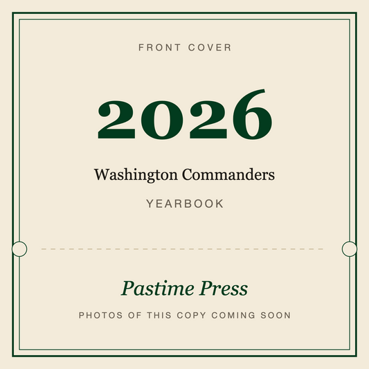 2026 Washington Commanders Yearbook, front cover